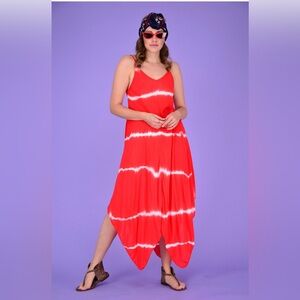 Shore Drive HI-LO Kaftan dress Boho Plus Size 3X Caftan Tunic Dress Swim Coverup